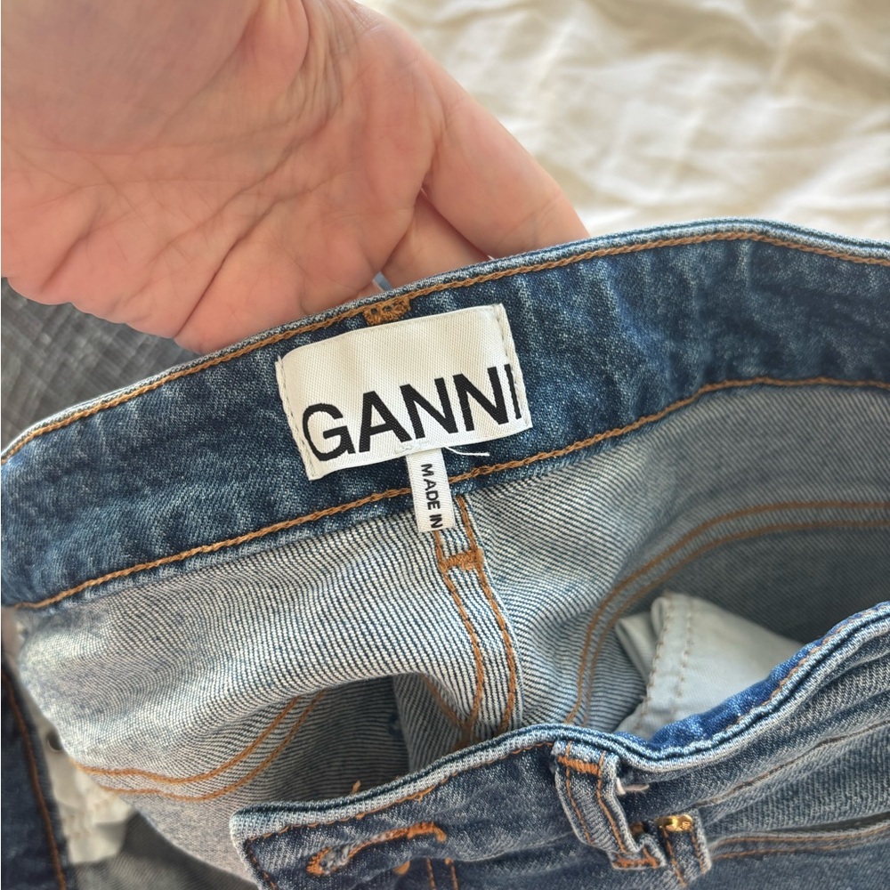 GANNI stretch andi jeans in mid blue vintage - Picture 9 of 10